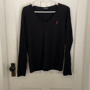 Women’s black Ralph Lauren Polo t shirt, size L